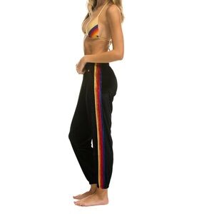 Aviator Nation Classic Velvet Sweatpants - Black